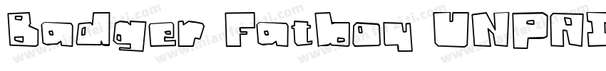 Badger Fatboy UNPAID DEMO字体转换